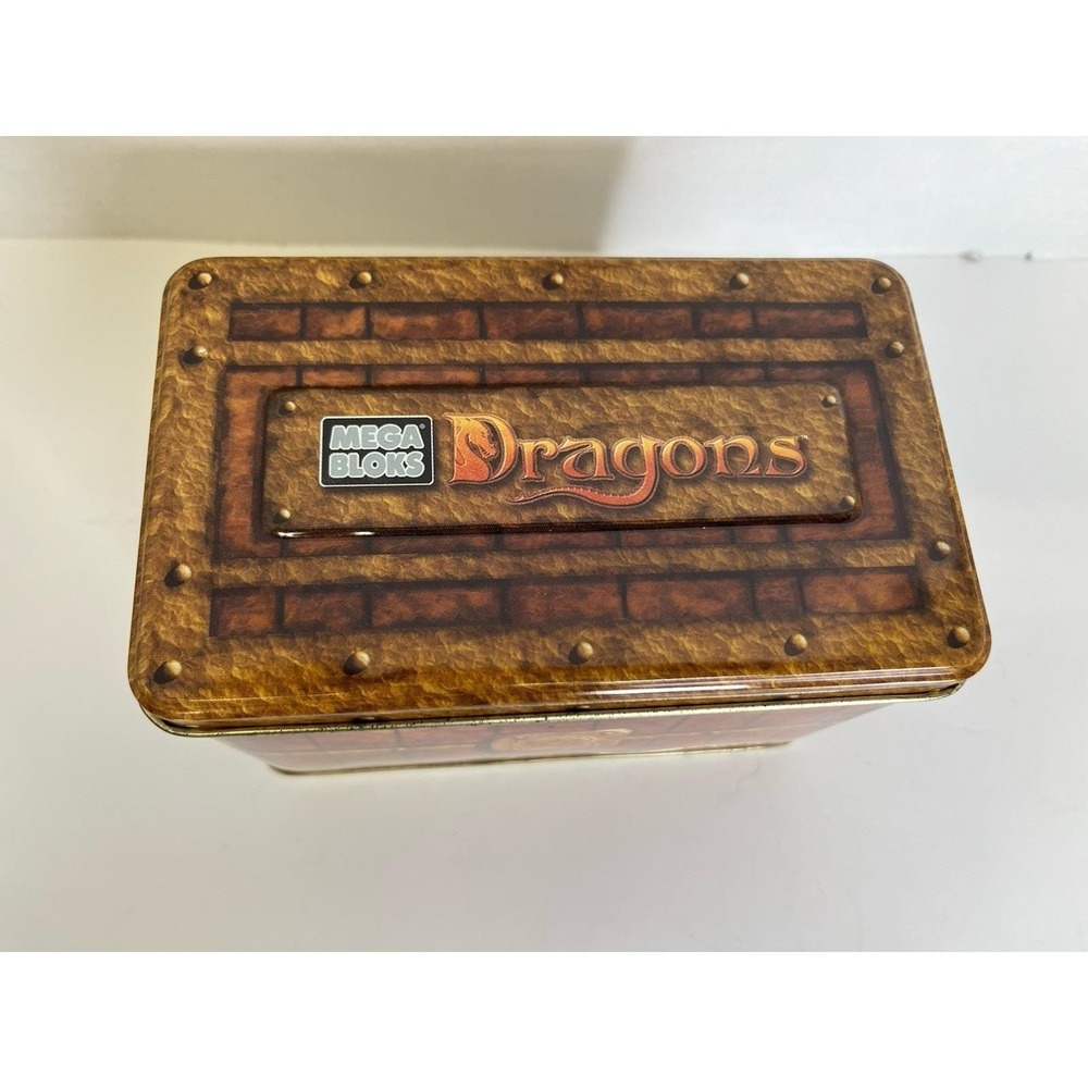 2002 Mega Bloks Dragons War Chest Tin Set 1 Tin Only Empty